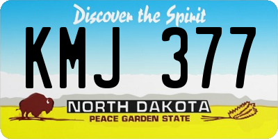 ND license plate KMJ377