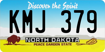 ND license plate KMJ379