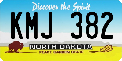 ND license plate KMJ382