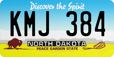 ND license plate KMJ384