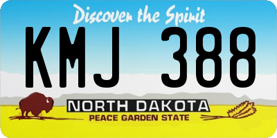 ND license plate KMJ388