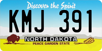 ND license plate KMJ391