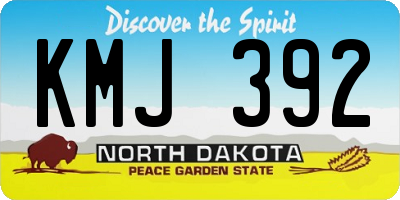 ND license plate KMJ392