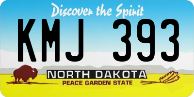 ND license plate KMJ393
