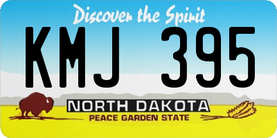 ND license plate KMJ395