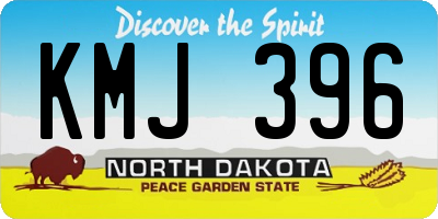 ND license plate KMJ396
