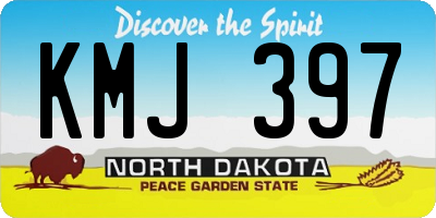 ND license plate KMJ397