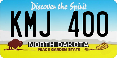 ND license plate KMJ400