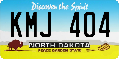 ND license plate KMJ404