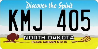 ND license plate KMJ405