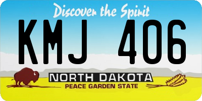 ND license plate KMJ406