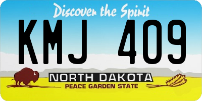 ND license plate KMJ409