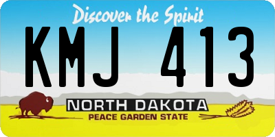 ND license plate KMJ413