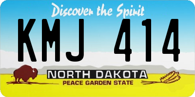 ND license plate KMJ414