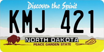 ND license plate KMJ421