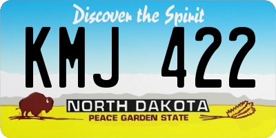 ND license plate KMJ422