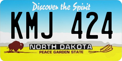 ND license plate KMJ424