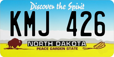ND license plate KMJ426