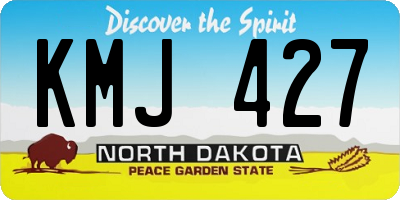 ND license plate KMJ427