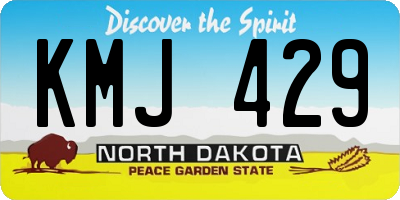 ND license plate KMJ429