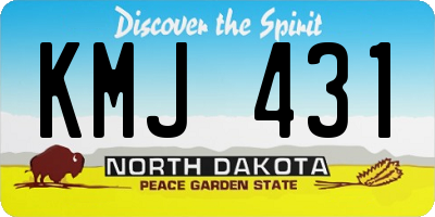ND license plate KMJ431