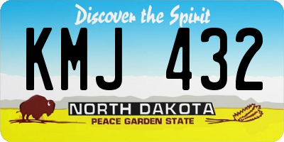 ND license plate KMJ432