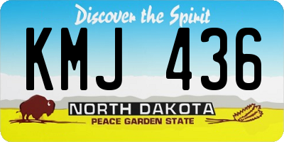 ND license plate KMJ436
