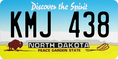 ND license plate KMJ438