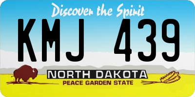 ND license plate KMJ439