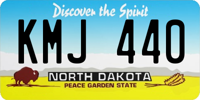 ND license plate KMJ440