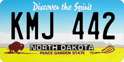 ND license plate KMJ442
