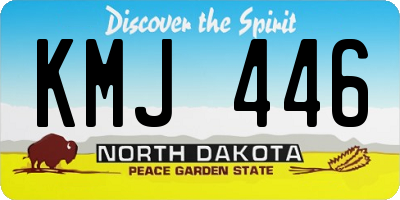 ND license plate KMJ446