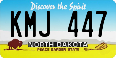 ND license plate KMJ447