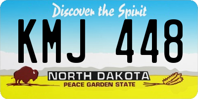 ND license plate KMJ448