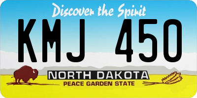 ND license plate KMJ450