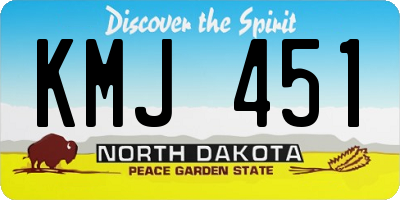ND license plate KMJ451