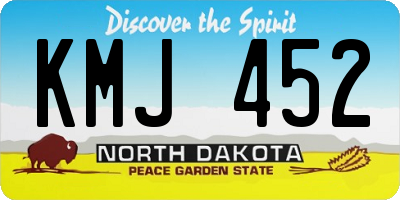 ND license plate KMJ452