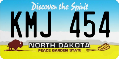 ND license plate KMJ454