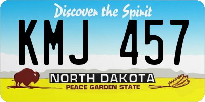 ND license plate KMJ457