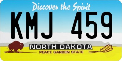 ND license plate KMJ459