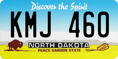 ND license plate KMJ460