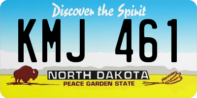 ND license plate KMJ461