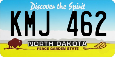 ND license plate KMJ462