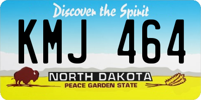 ND license plate KMJ464