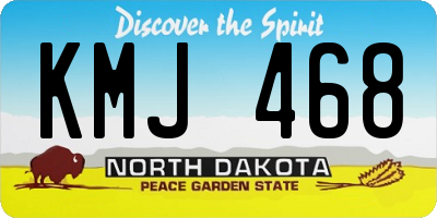 ND license plate KMJ468