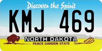 ND license plate KMJ469