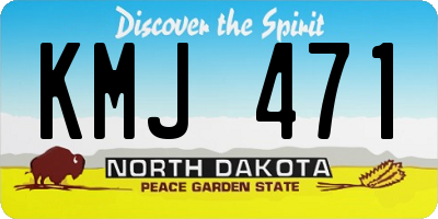 ND license plate KMJ471