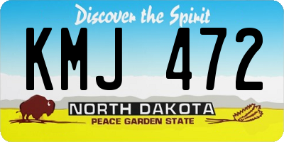 ND license plate KMJ472