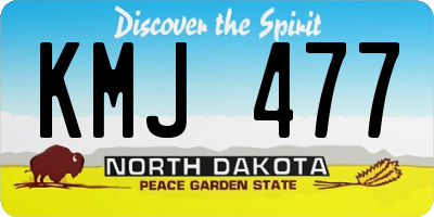 ND license plate KMJ477