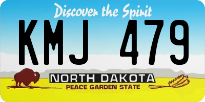 ND license plate KMJ479